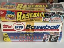 1988 1990 1991 Topps Sets - Still Sealed - Thomas RC, Chipper RC, Griffey RC Cup