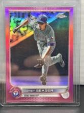 Corey Seager 2022 Topps Chrome Pink Refractor #101