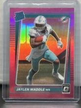Jaylen Waddle 2021 Panini Donruss Optic Rated Rookie Pink Prizm RC #208
