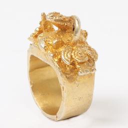 Decorative Akan Gold-Style Ring