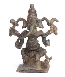 Indian Bronze Ganesha Miniature, 16th-17th c.