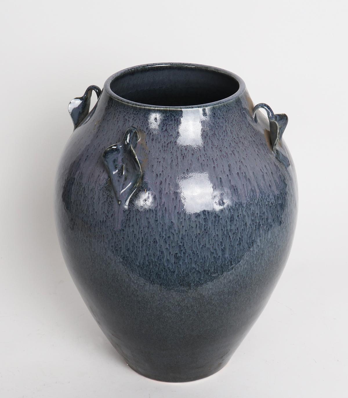 Chinese Eggshell Navy Blue Vase