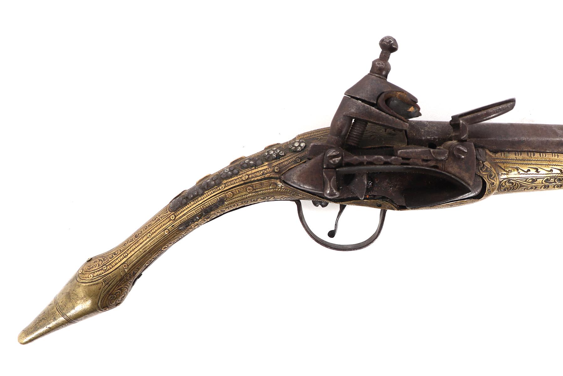 Ottoman Rat-tail Miquelet Pistol, circa 1800-1850