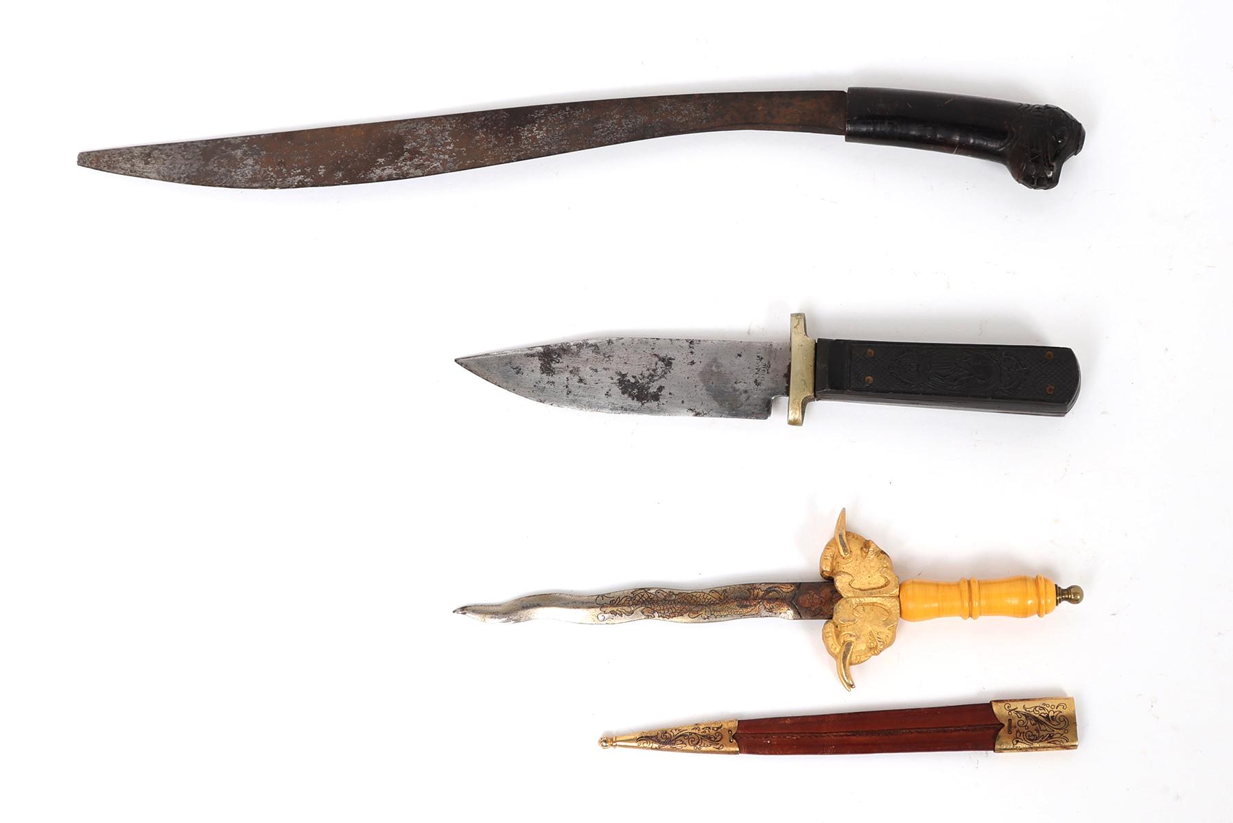 American Bowie, Indonesian Sword & Chinese Dagger