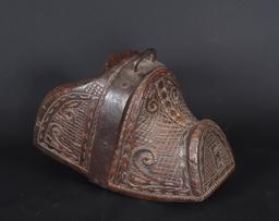 Spanish Colonial Huaso Carved Horse Stirrup, Chilean 18th century