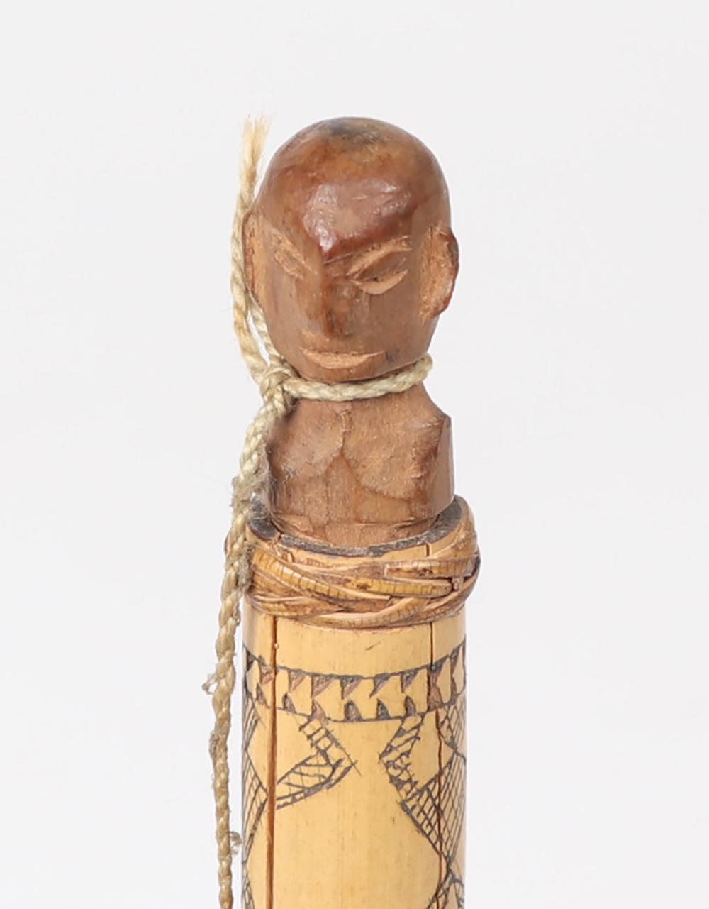 Pre-Columbian Bowl and PNG Bamboo Finial