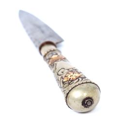 Argentinian Gaucho Embossed Silver & Gilt Knife