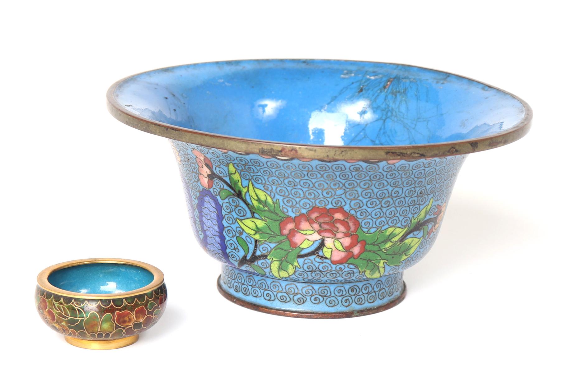 Group of Two Chinese Cloisonne Pieces