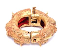 Asante Court Regalia Bracelet, Gold Plate