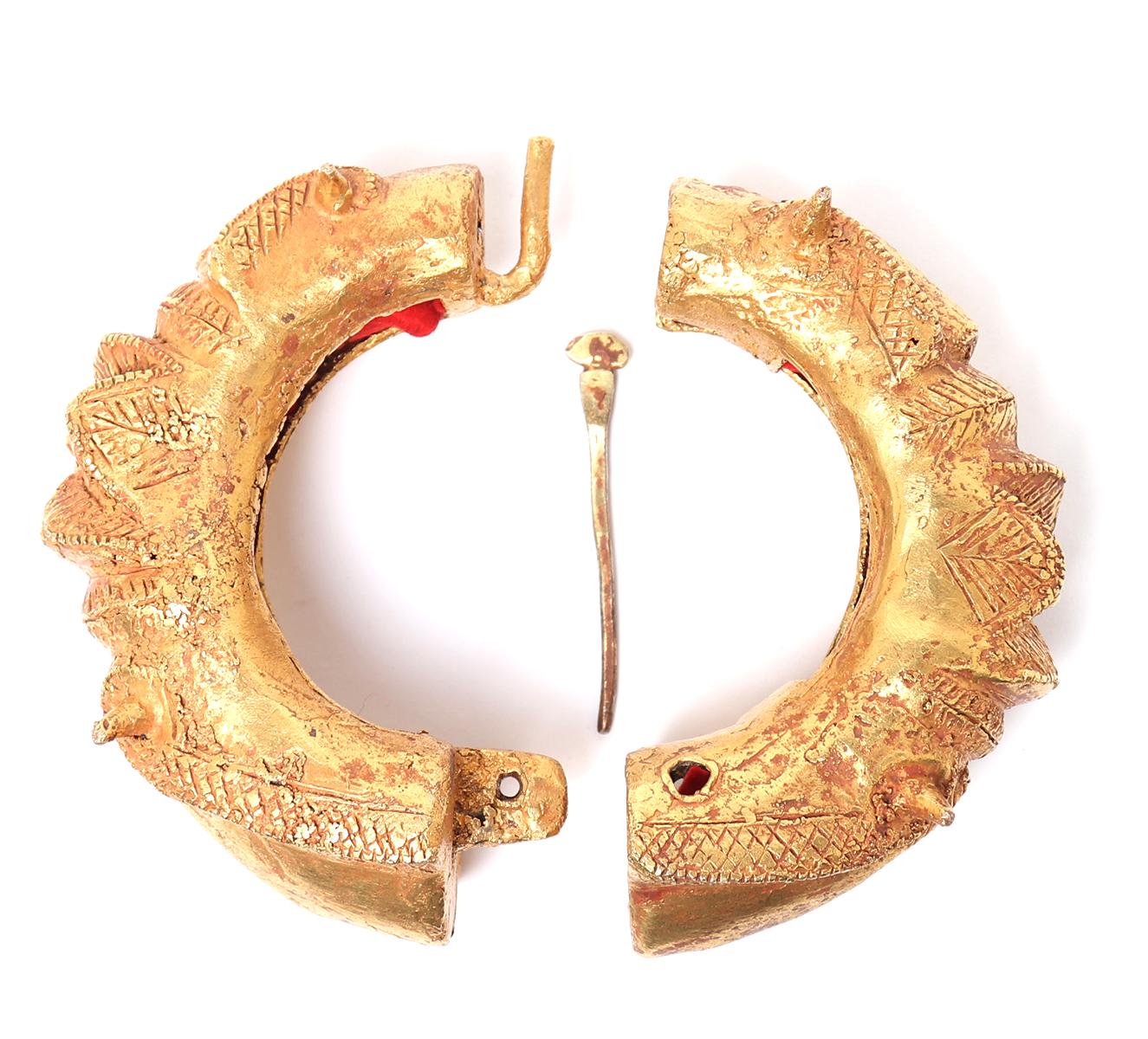 Asante Court Regalia Bracelet, Gold Plate