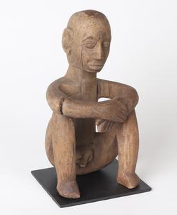 Seated African Wood Figure