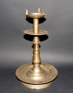 Large Unusual Brass candlestick
