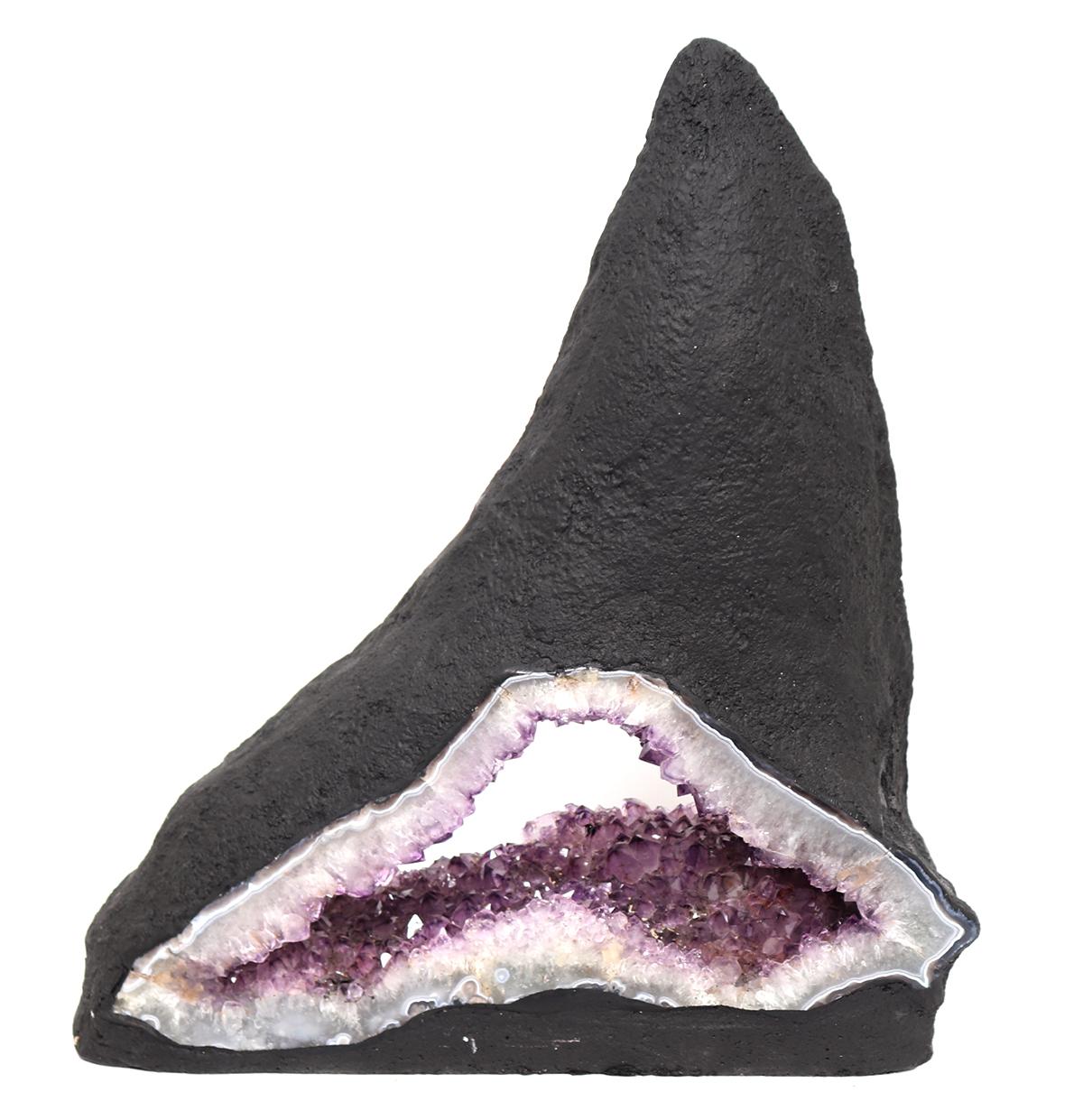 Stunning Shark Fin Amethyst Geode Cluster