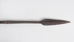 Long Wood Spear w/ Decorated Handle