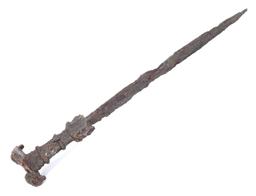 Iron Luristan Short Sword w/ Lion Head Pommel