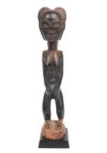 Tall African Baule Wood Carved Fertility Idol