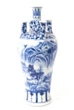 Chinese Blue & White Five Spout Vase