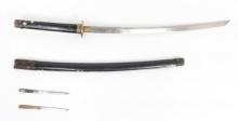 Japanese Sword with Scabbard & Concealed Knives