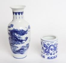 Two Blue and White Chinese Porcelains