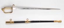 USN Officers sword & Scabbard  M-1852, Signed Wolf Brown