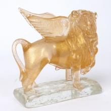 Italian Murano Glass Lion, signed Giuliano Tosi 1980