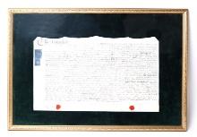 Framed English "This Indenture" Document, Dated 1795
