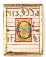 Medieval Vellum Illuminated Manuscript Painting