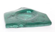 Gorgeous Polished and Carved Malachite Change Dish