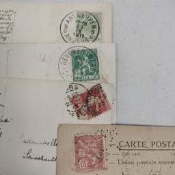 Pre 1930 Foreign Postcards w/pre 1930 stamps