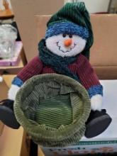 Cloth Snowman with bowl holder
