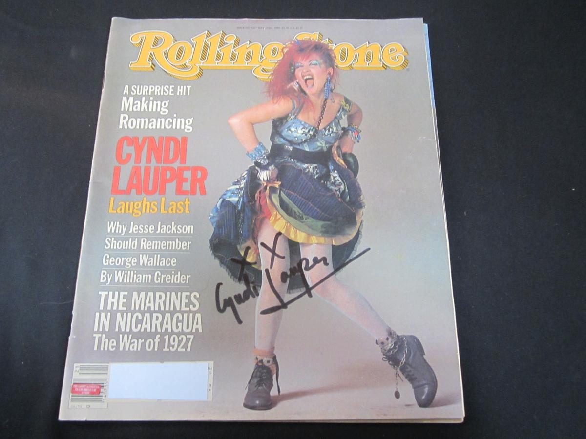 Cyndi Lauper Signed Magazine Certified w COA