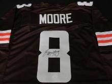 Elijah Moore signed football jersey JSA