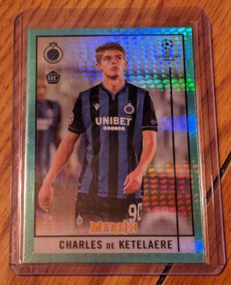 Charles de Ketelaere 2020-21 Topps Merlin Chrome UEFA Aqua Prism Refractor RC #3