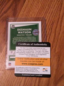Deshaun Watson autographed card w/coa