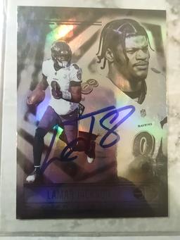 Hand Signed Lamar Jackson Card W/COA