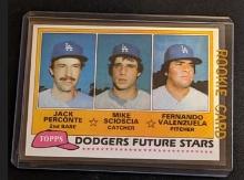 1981 Topps Future Stars #302 Fernando Valenzuela Mike Scioscia Jack Perconte