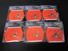 CLEVELAND BROWNS FACE MASK COVERING LOT X6