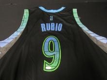 Ricky Rubio Signed Black Minnesota Jersey W/Coa