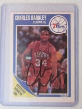 CHARLES BARKLEY SIGNED SPORTS CARD WITH COA