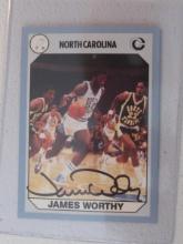 JAMES WORTHY SIGNED SPORTS CARD WITH COA
