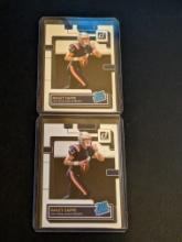 x2 Bailey Zappe lot both being 2022 Panini Donruss - Rated Rookies