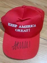 Donald Trump autographed cap with coa