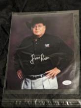 Jim Ross autographed 8x10 photo with JSA COA/witnessed