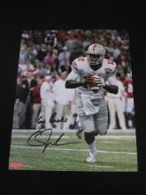 CARDALE JONES SIGNED 8X10 PHOTO BUCKEYES COA