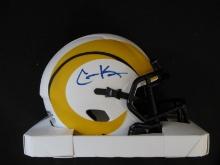 COOPER KUPP SIGNED RAMS MINI HELMET PC COA