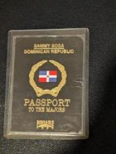1997 Pinnacle Passports insert #15 Sammy Sosa Chicago Cubs