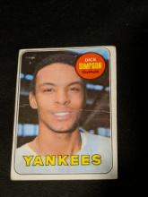 1969 Topps #608 Dick Simpson Vintage New York Yankees Baseball Card