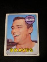 1969 Topps #374 Bob Tillman Vintage Atlanta Braves Baseball Card