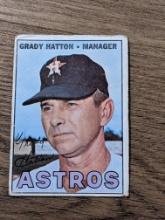1967 Topps Baseball Card #347 Grady Hatton