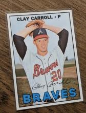 1967 Topps #219 Clay Carroll Atlanta Braves Vintage Baseball Card